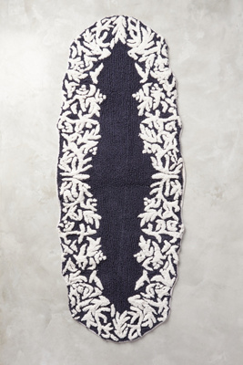 Anthropologie Geraldine Bath Mat By  In Blue Size S