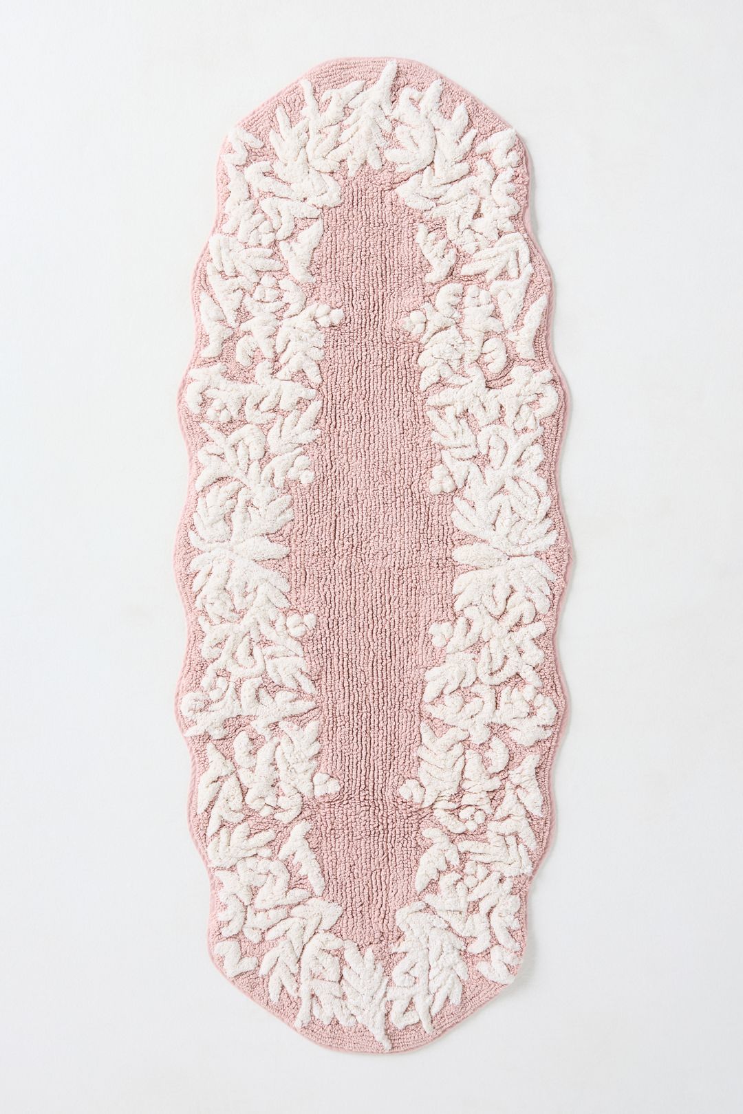 Geraldine Tufted Cotton Bath Mat - Rose, Standard, L