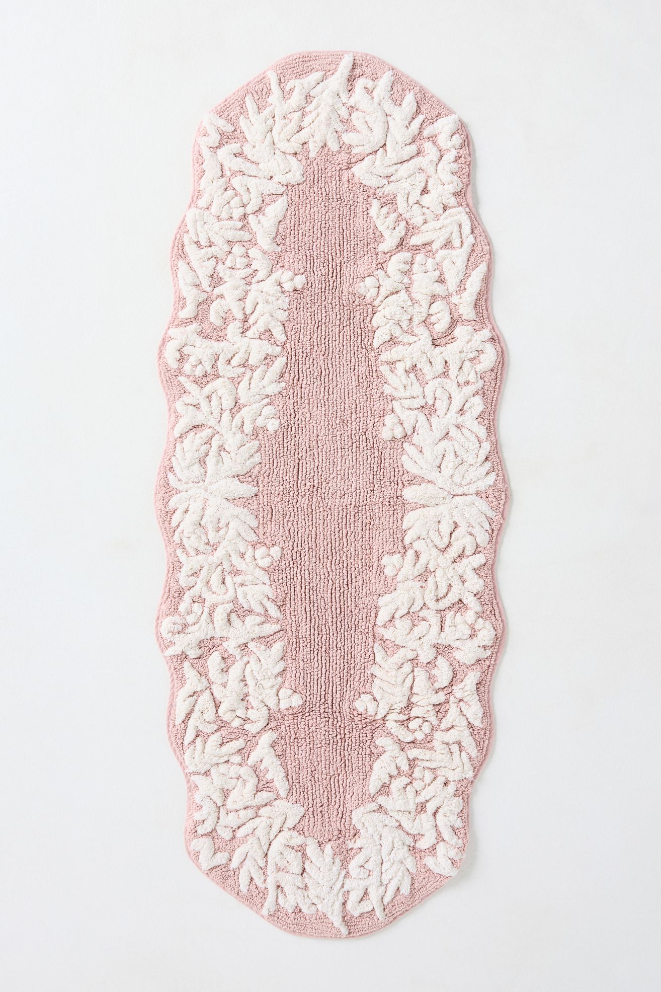 Geraldine Tufted Cotton Bath Mat - Rose, Standard, L