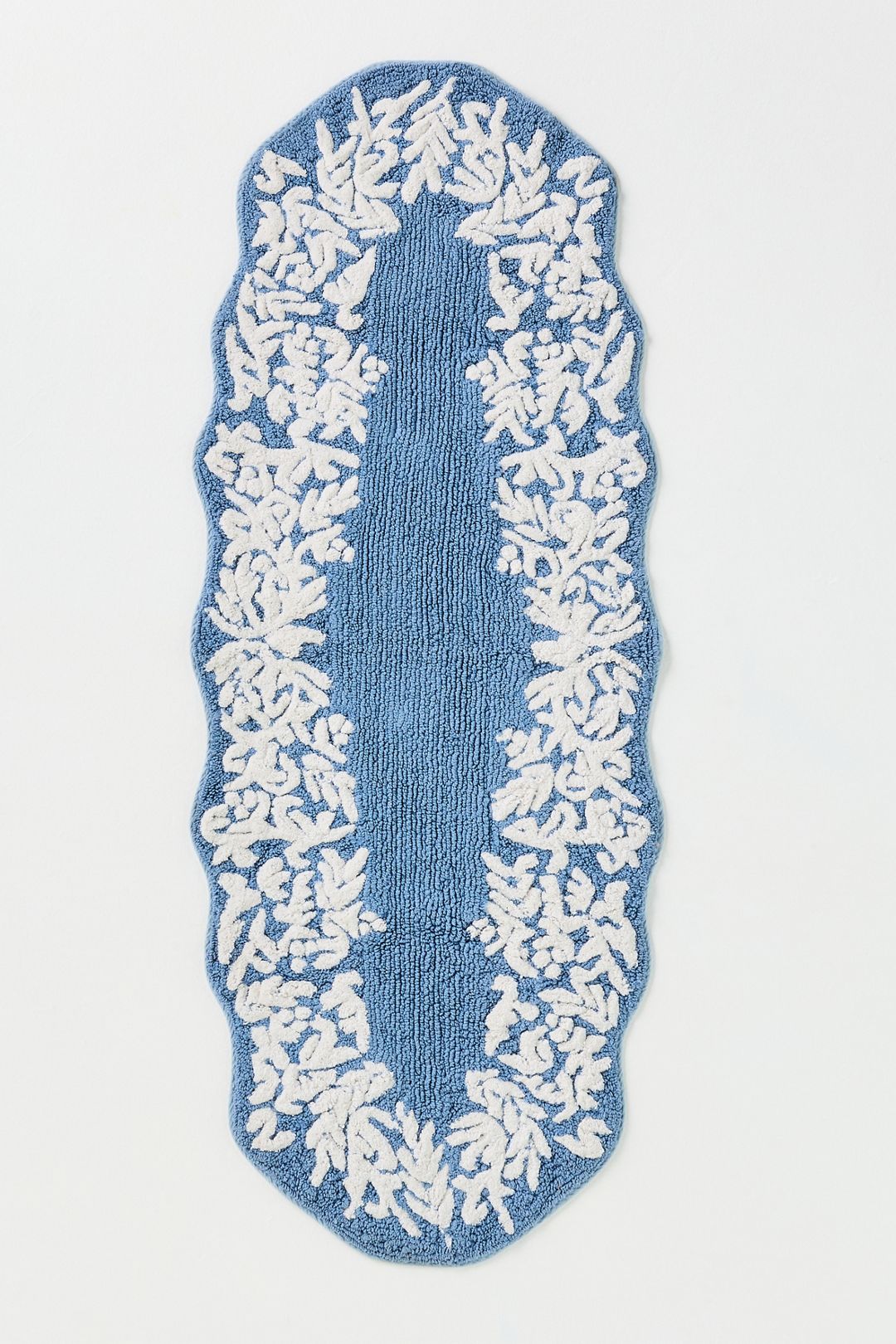 Geraldine Tufted Cotton Bath Mat - Dark Blue, L