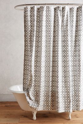 Geo-Block Shower Curtain
