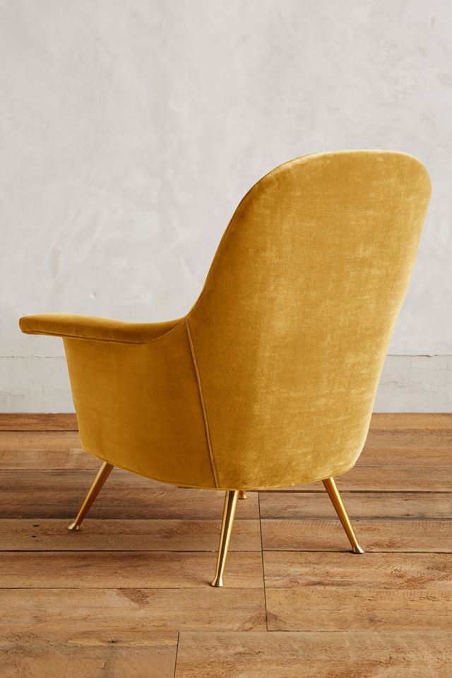 Velvet Kimball Chair #1