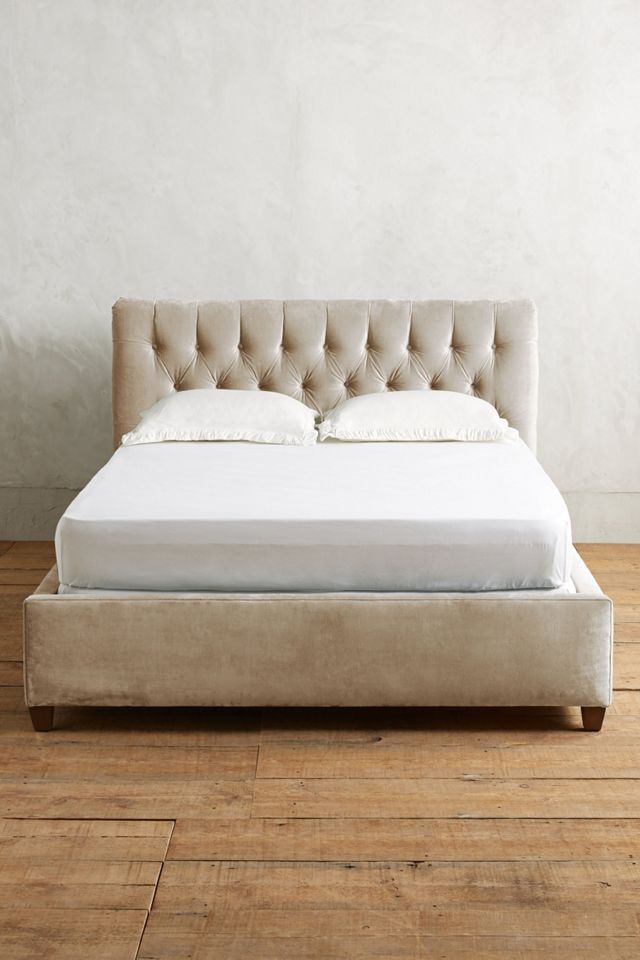 Slub Velvet Tufted Lena Bed #1