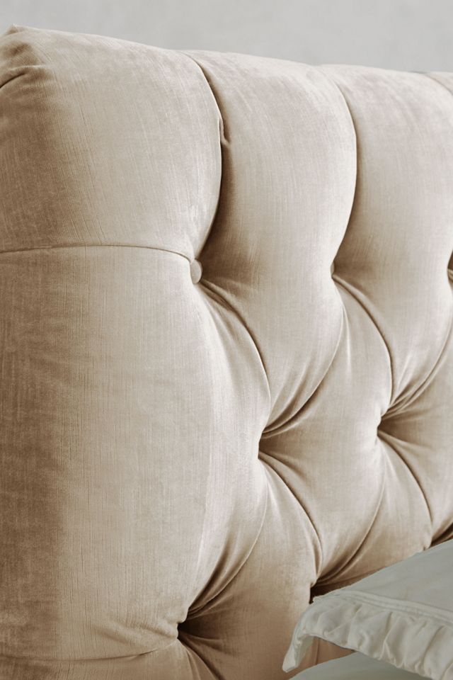 Slub Velvet Tufted Lena Bed #3