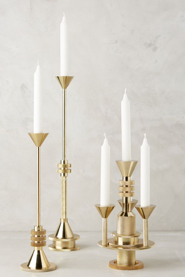 Brass Cog Candle Holder #1