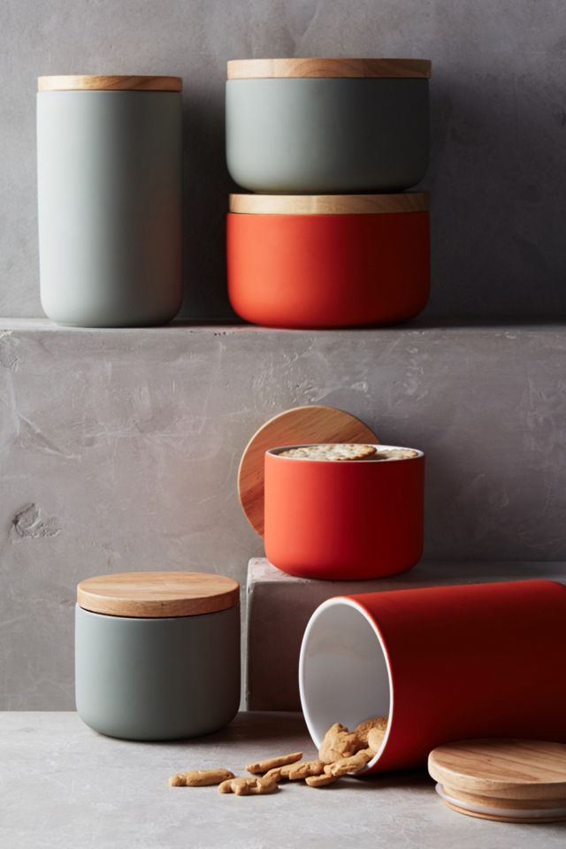 Wood-Topped Canister #1