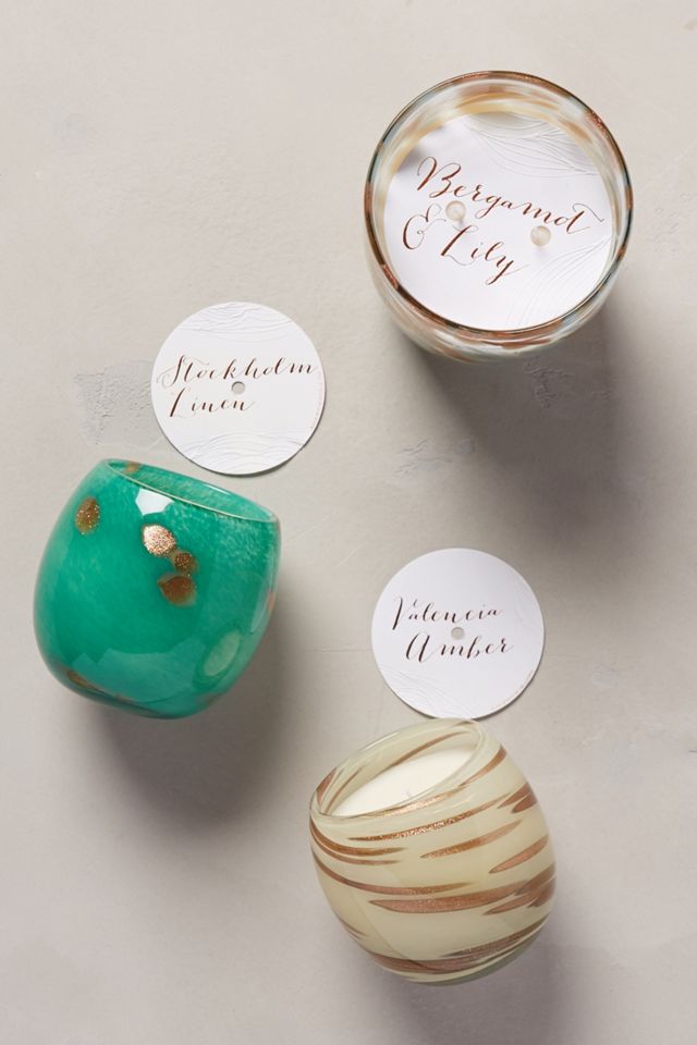 Swirling Glass Candle #1