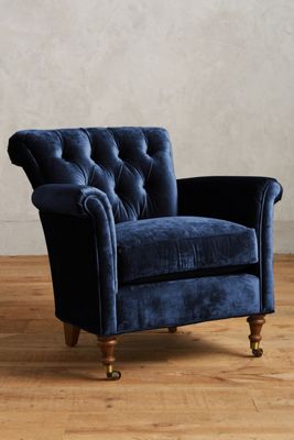 Slub Velvet Gwinnette Chair