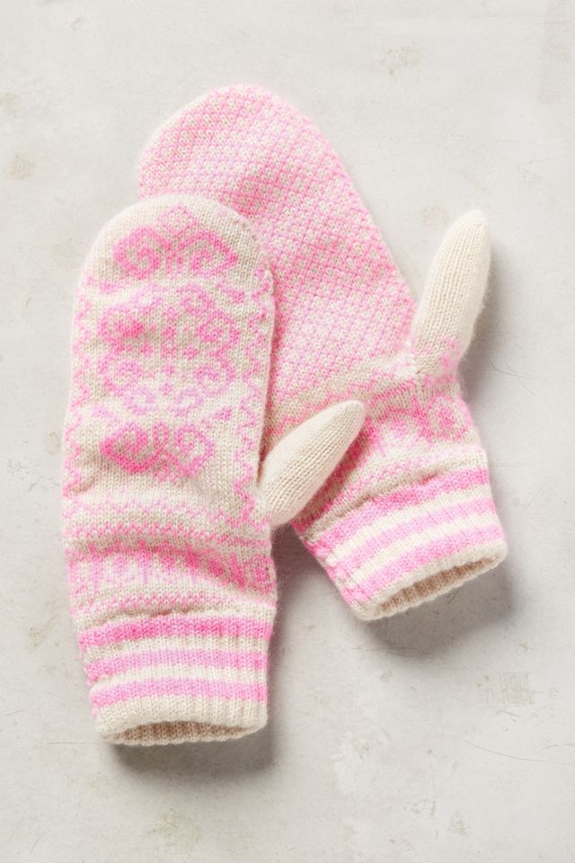 Norweigan Flourish Cashmere Mittens
