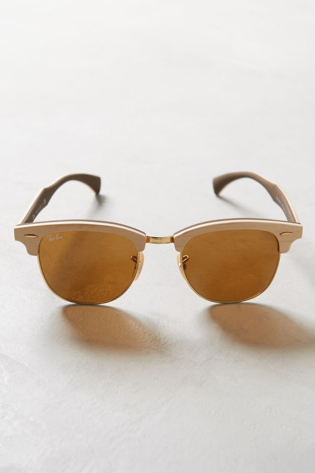 Clubmaster best sale wood sunglasses