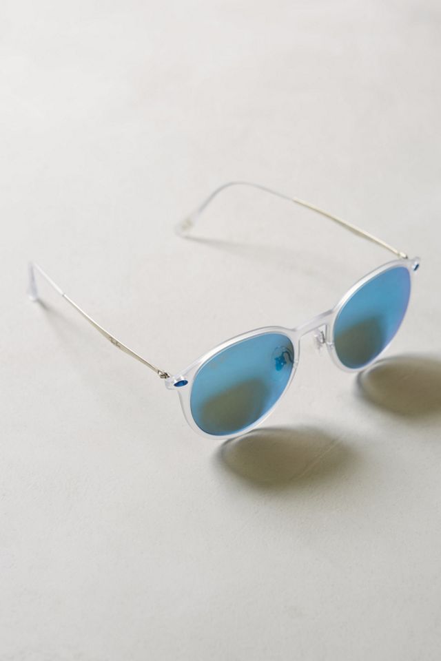 Ray-Ban LightRay Round Mirrored Sunglasses #1