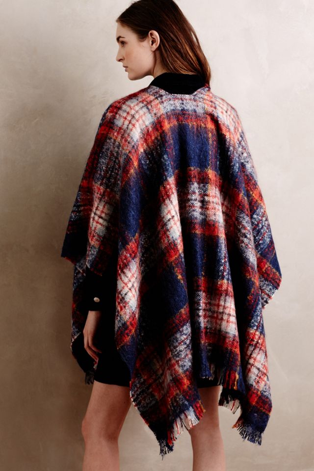 Harvest Plaid Poncho #1