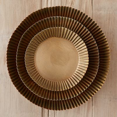 Terrain Habit + Form Tart Plant Tray, Brass In Blue