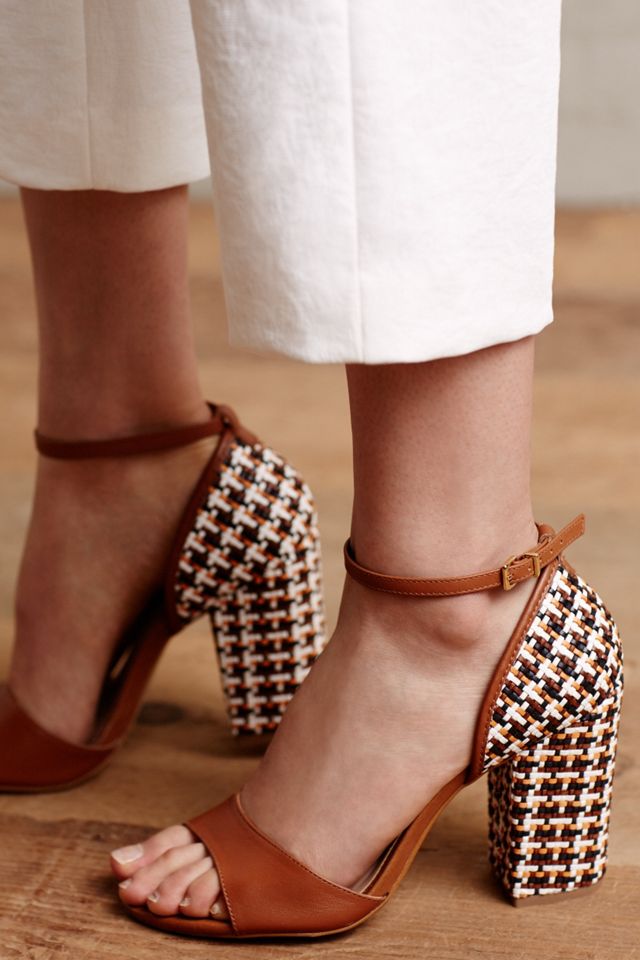 Raphaella Booz Woven Houndstooth Heels  #1
