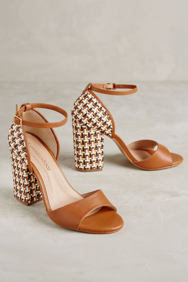 Raphaella Booz Woven Houndstooth Heels 