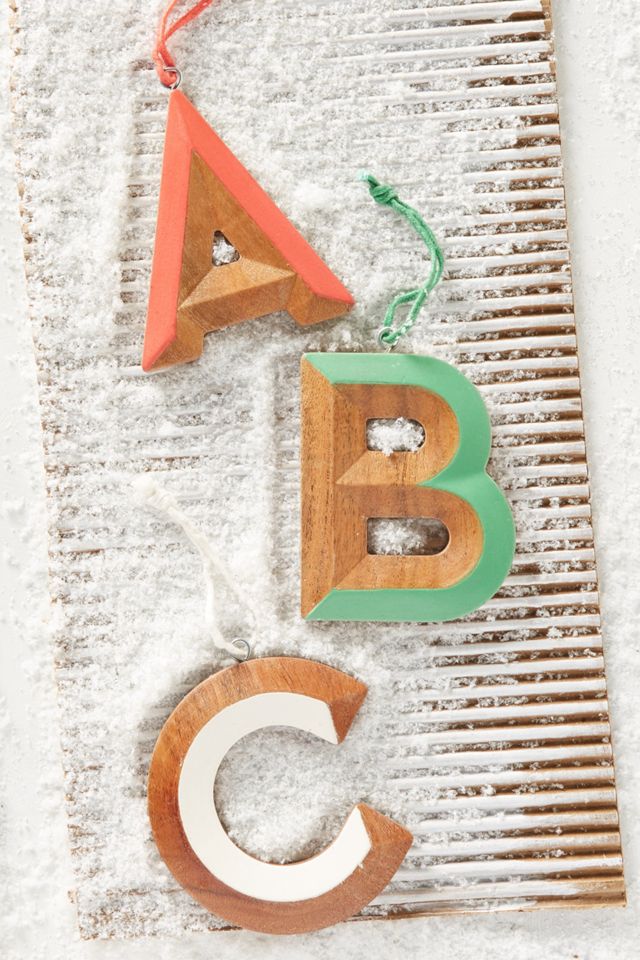 Woodshop Monogram Ornament