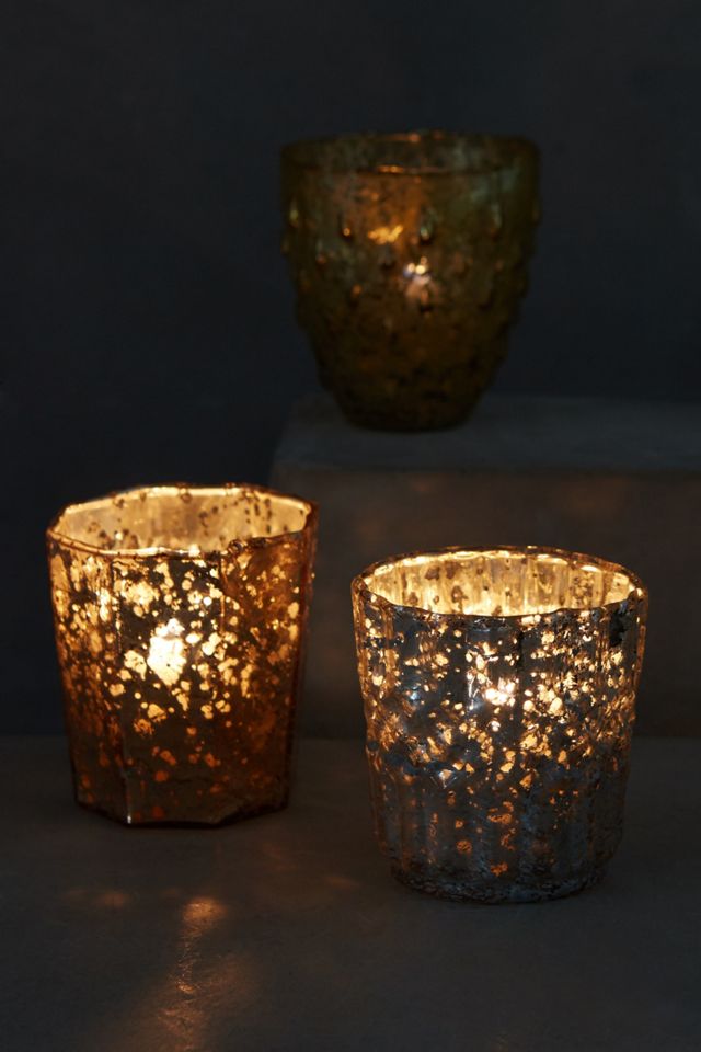 Bubbled Mercury Glass Votive #2