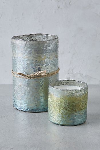 Textured Glass Candle, Grapefruit & Pine