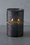 Textured Glass Candle, Tobacco Bark #3