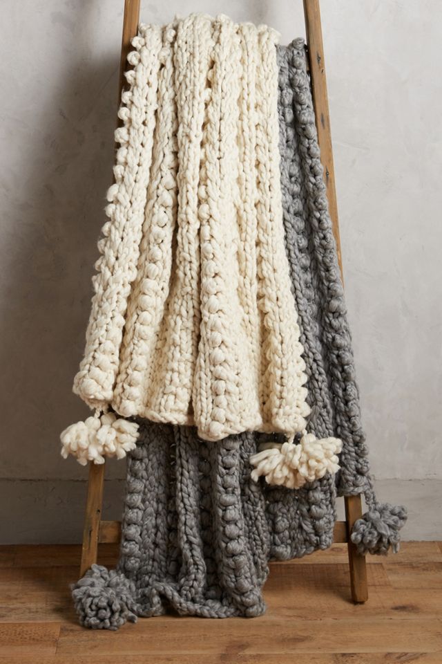 Hand-Knit Sweater Throw Blanket #2