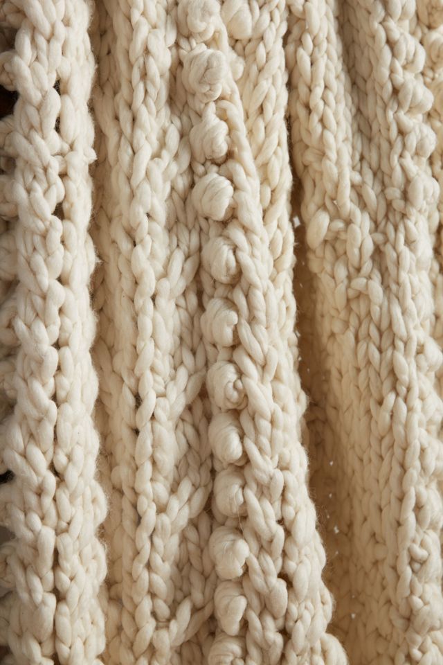 Hand-Knit Sweater Throw Blanket #1