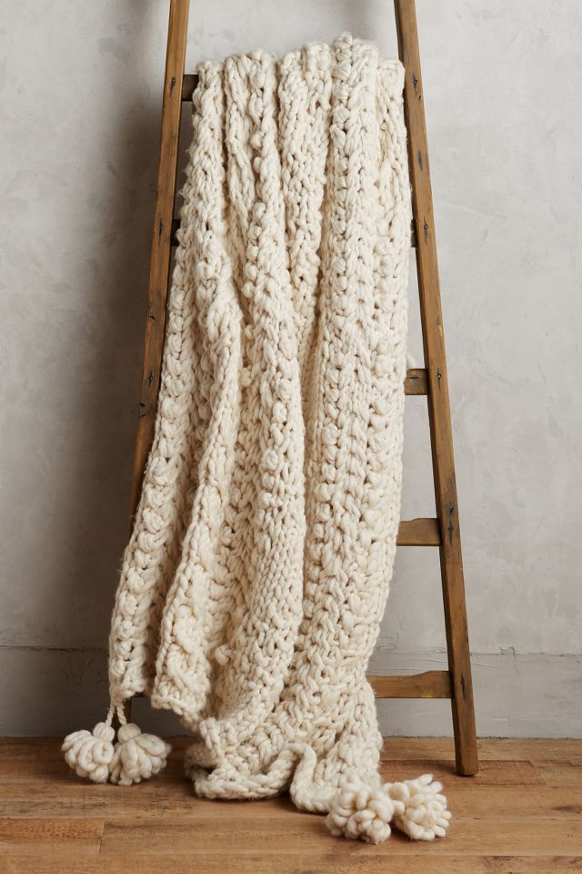 Anthropologie store Knit Throw Blanket