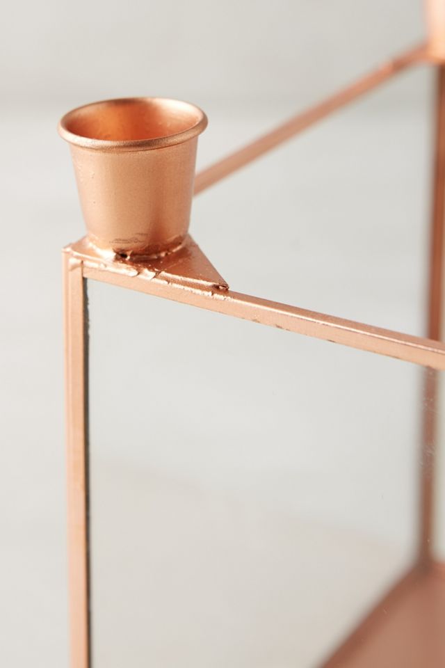 Copper Quadrille Candelabra #1