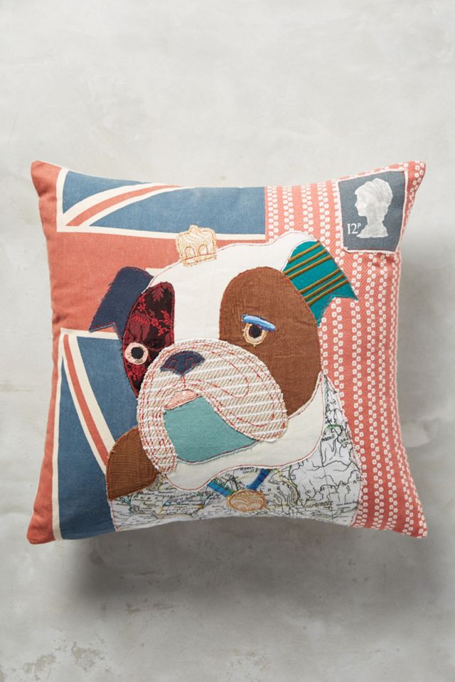 Patchwork Pup Pillow #1