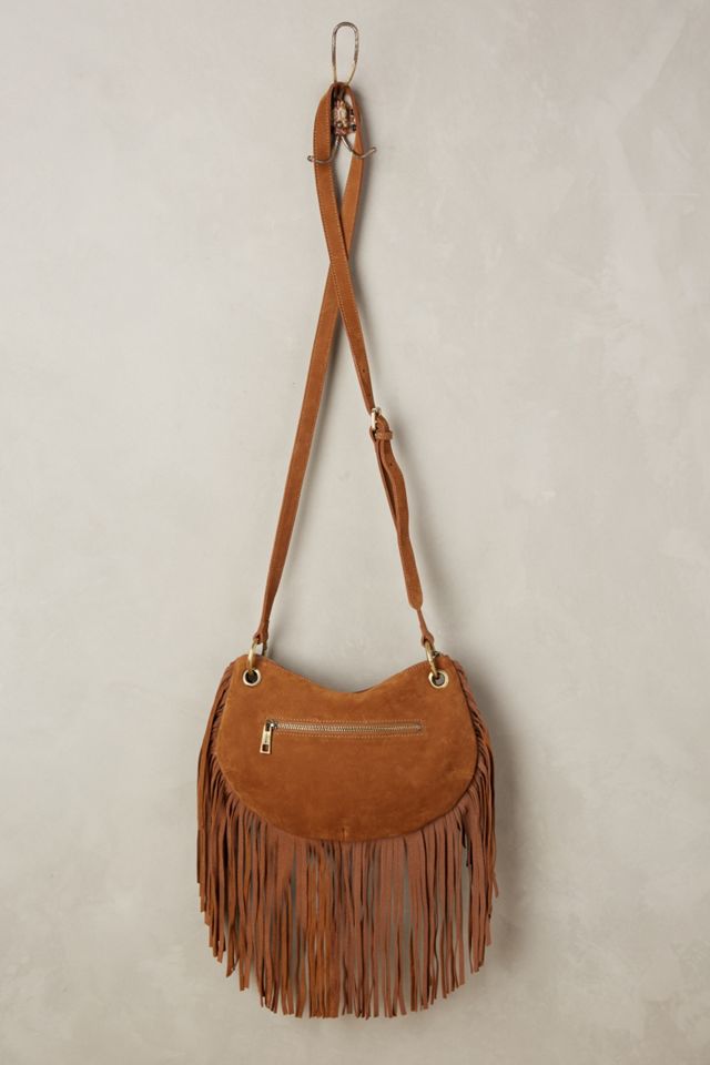 Fringed Suede Crossbody Bag #1