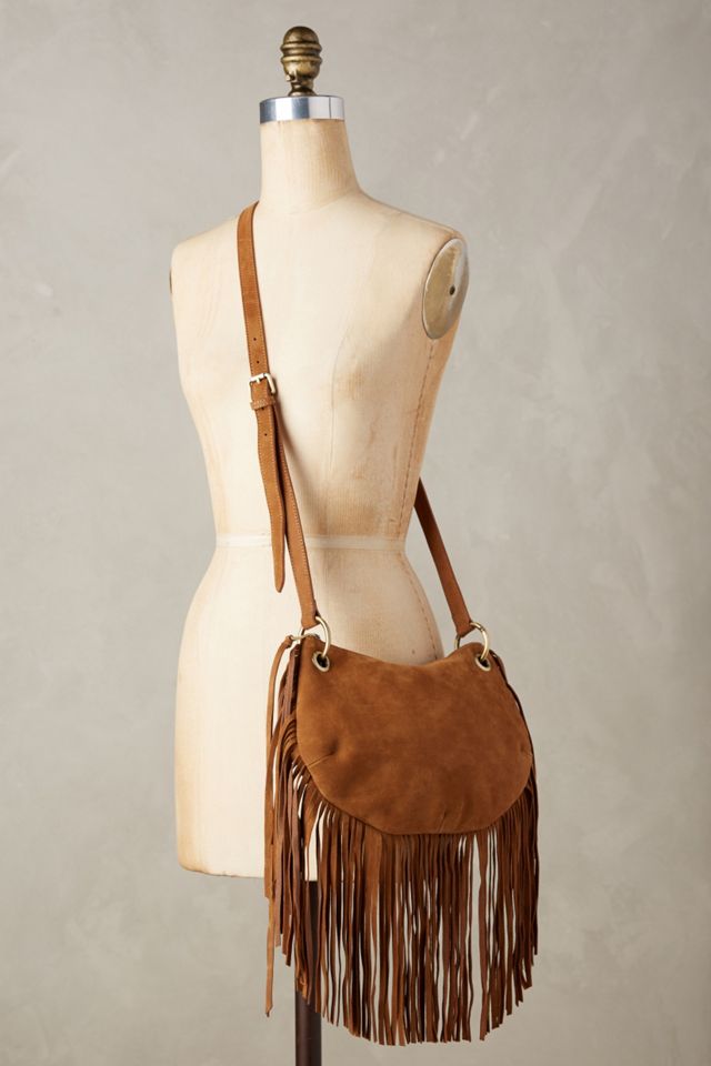 Fringed Suede Crossbody Bag #3