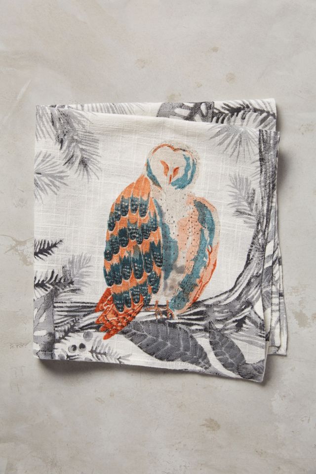 Painted Owl Napkin Anthropologie