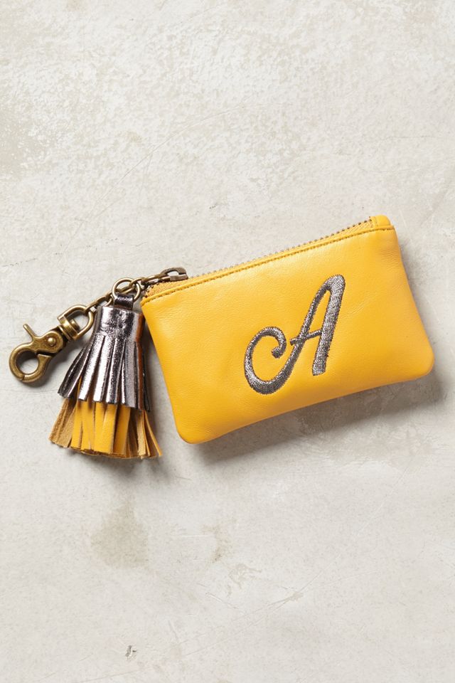 Tasseled Monogram Coin Pouch #1