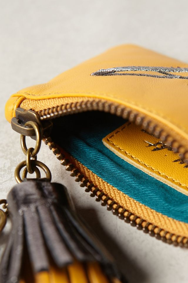 Tasseled Monogram Coin Pouch #3