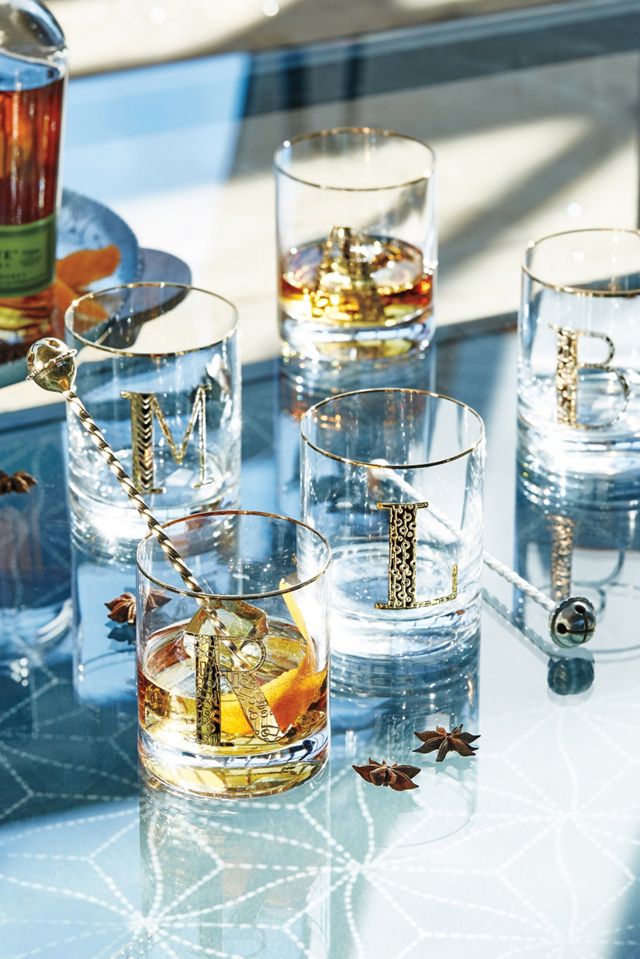 Gilded Monogram DOF Glass #3
