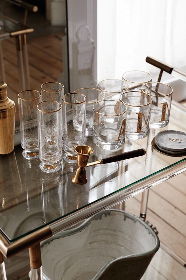 Gilded Monogram DOF Glass #6