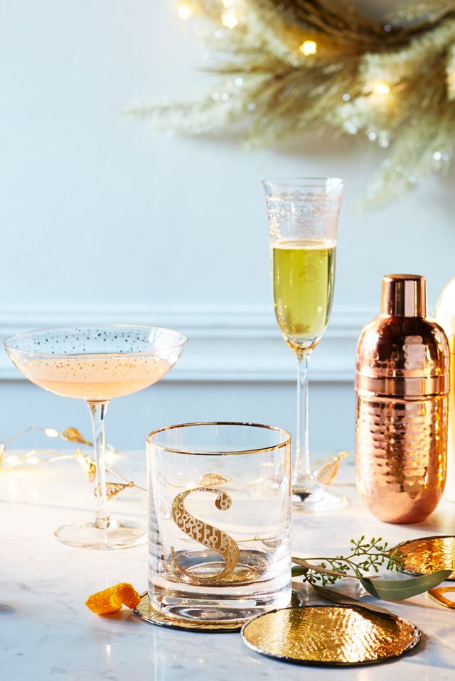 Gilded Monogram DOF Glass #8