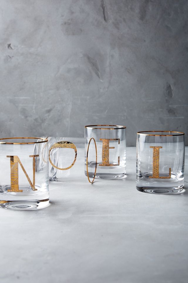 Gilded Monogram DOF Glass #1