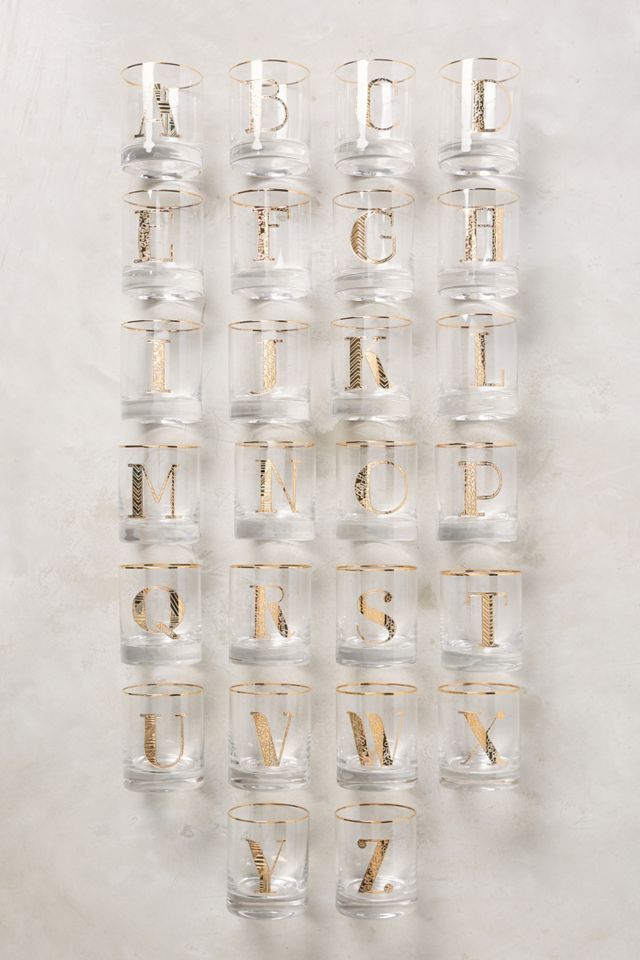 Gilded Monogram DOF Glass #2