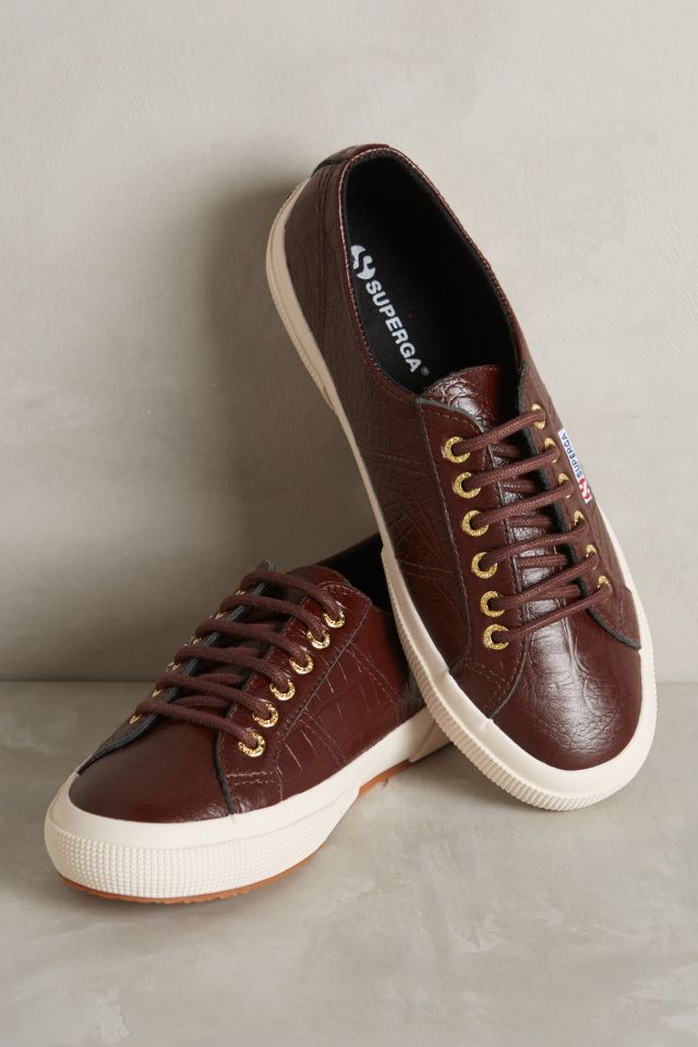 Superga Leather Lace Up Sneakers Anthropologie