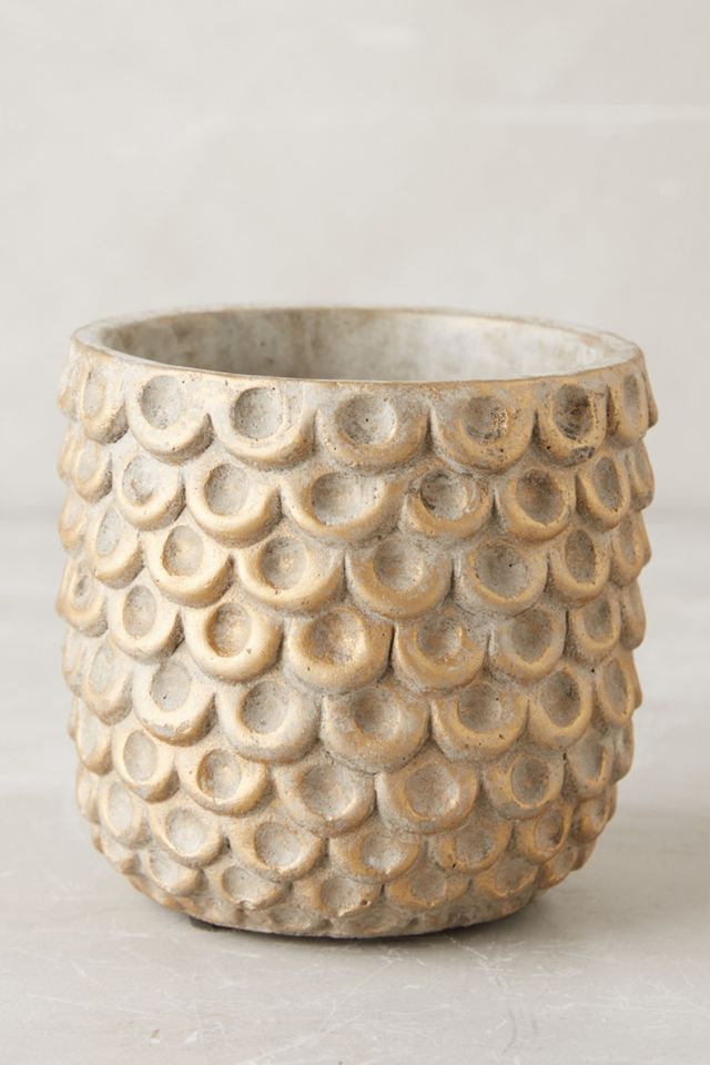 Gilded Scalloped Pot #2