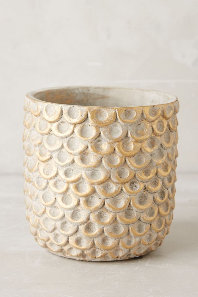 Gilded Scalloped Pot #3
