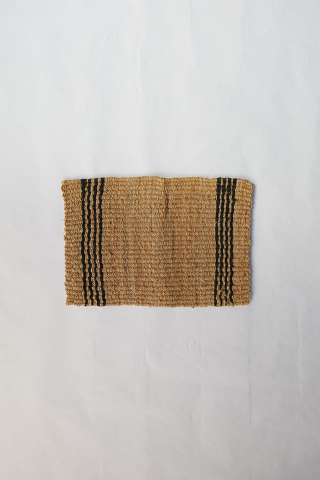 Vertical Stripe Jute Doormat #1