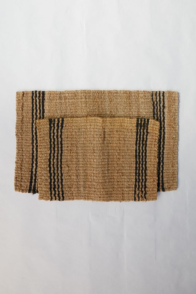 Vertical Stripe Jute Doormat #2