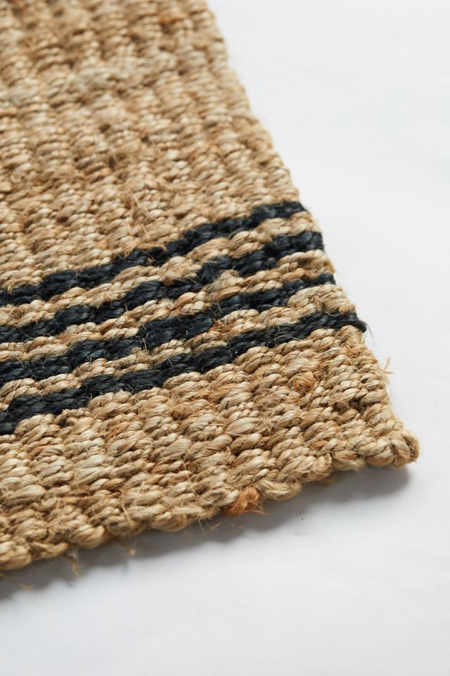 Vertical Stripe Jute Doormat #3