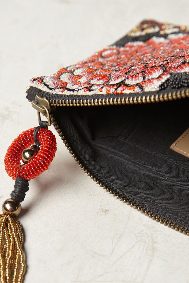 Beaded Peony Pouch #2