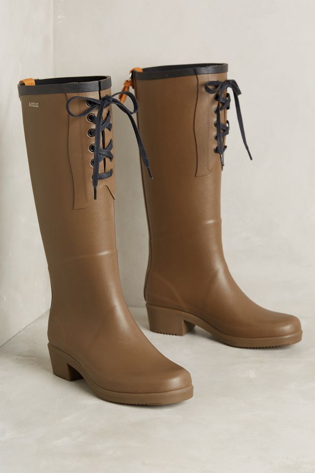 aigle miss juliette lace up rain boot