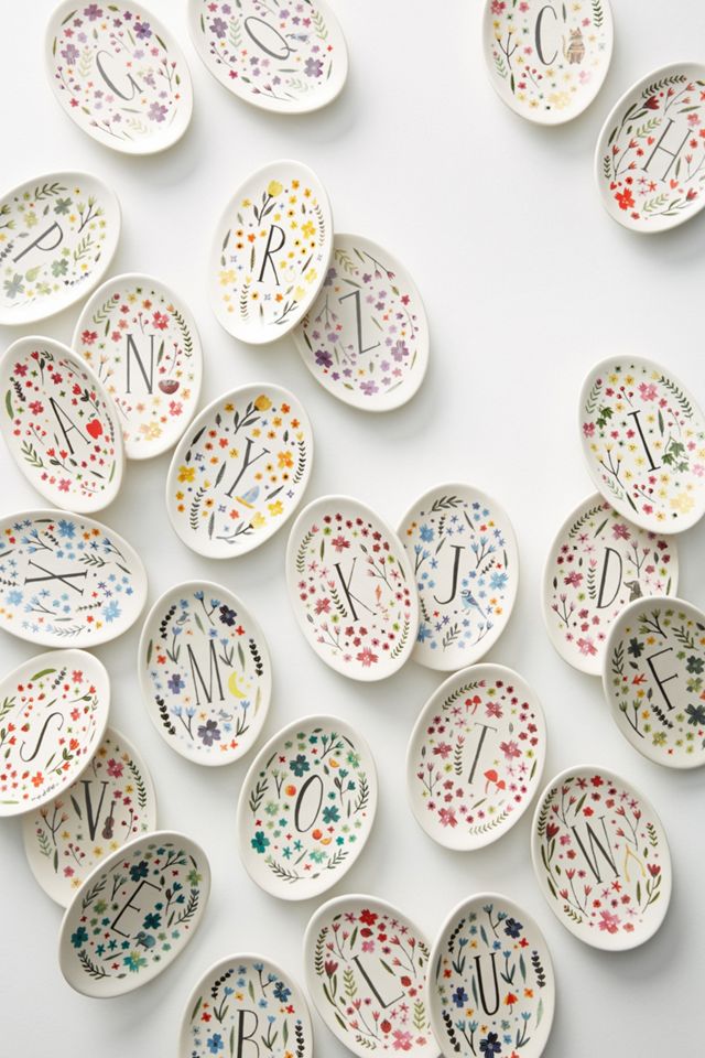 Monogrammed Meadow Trinket Dish #3
