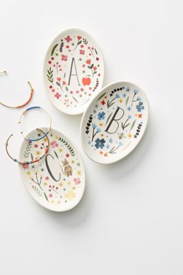 Monogrammed Meadow Trinket Dish