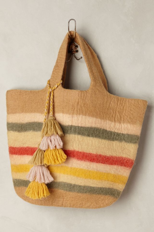 Felted Stripe Shopper