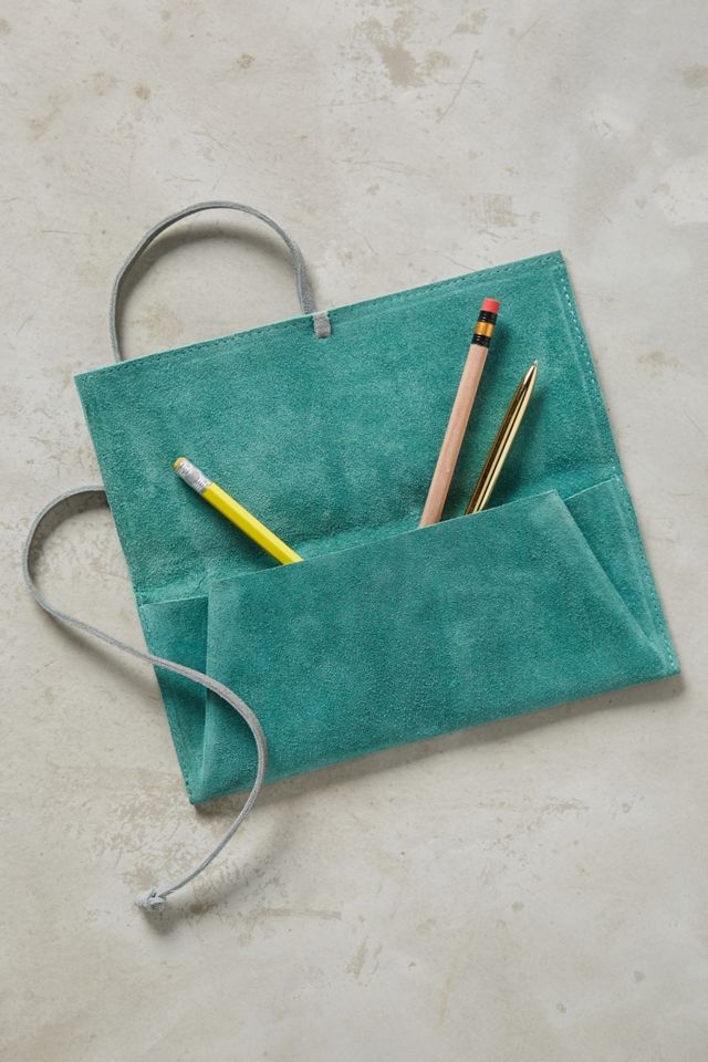 Embossed Suede Pencil Pouch #2